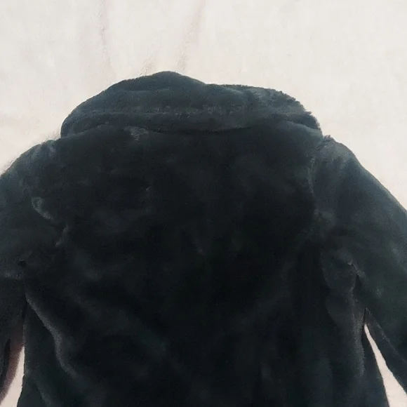 Jessica Simpson Forest Green   Faux Fur Coat - Picture 11 of 17